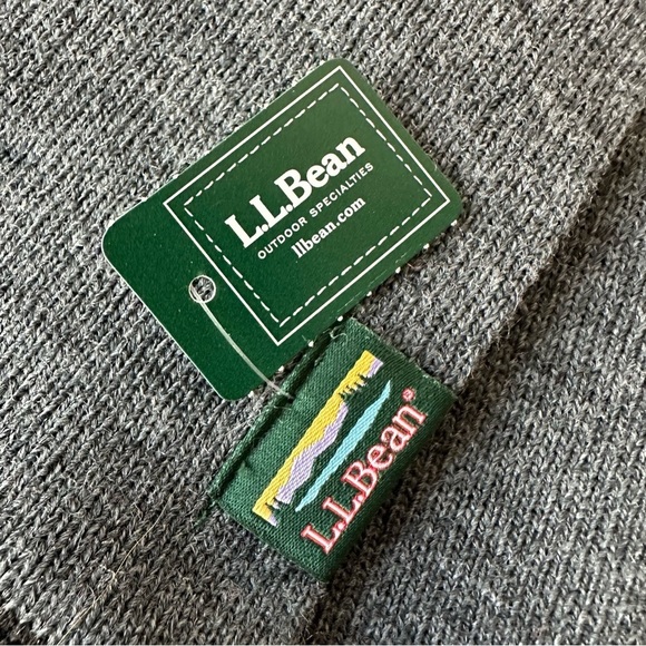 L.L. Bean Unisex Charcoal Heather Gray Scarf, NWT - Picture 4 of 5